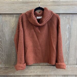 High Quality Goodnight Macaroon Warm Terracotta Cowl Sweater